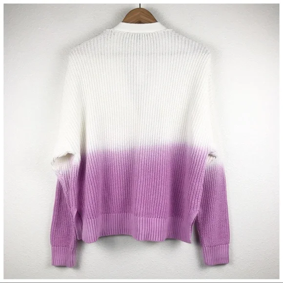 NWT Ann Taylor Purple Ombré Cardigan Size Large - Picture 3 of 9